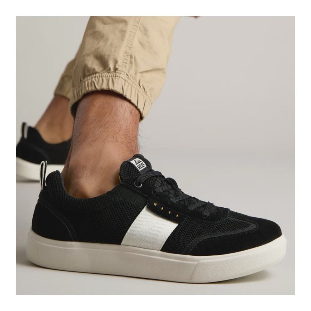 Reef Swellsole Triton leather cushioned sneakers black 11 NEW